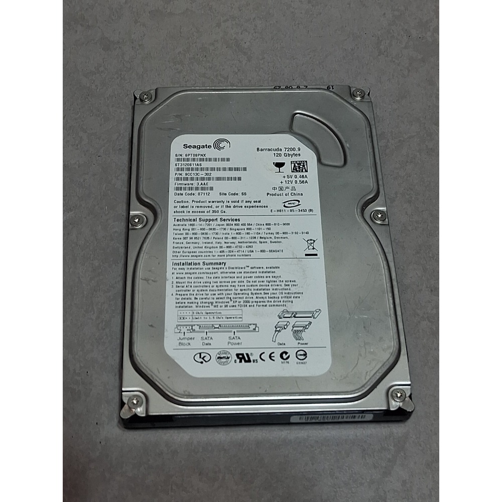 Seagate Barracuda 120GB 7200  St3120814A... Hd7